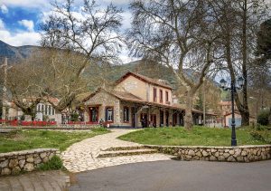 The Old Traditional Railroad Station at Kalavryta,Greece